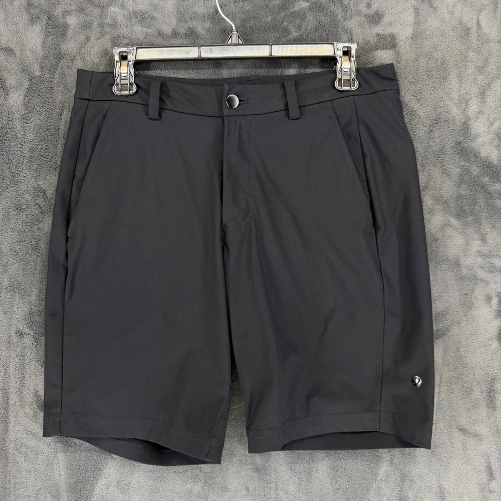 lululemon athletica Black Men’s Flat-Front Performance Shorts